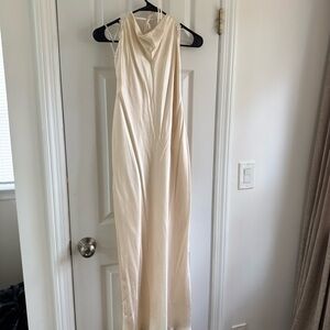 Shona Joy Cream Backless Maxi Dress